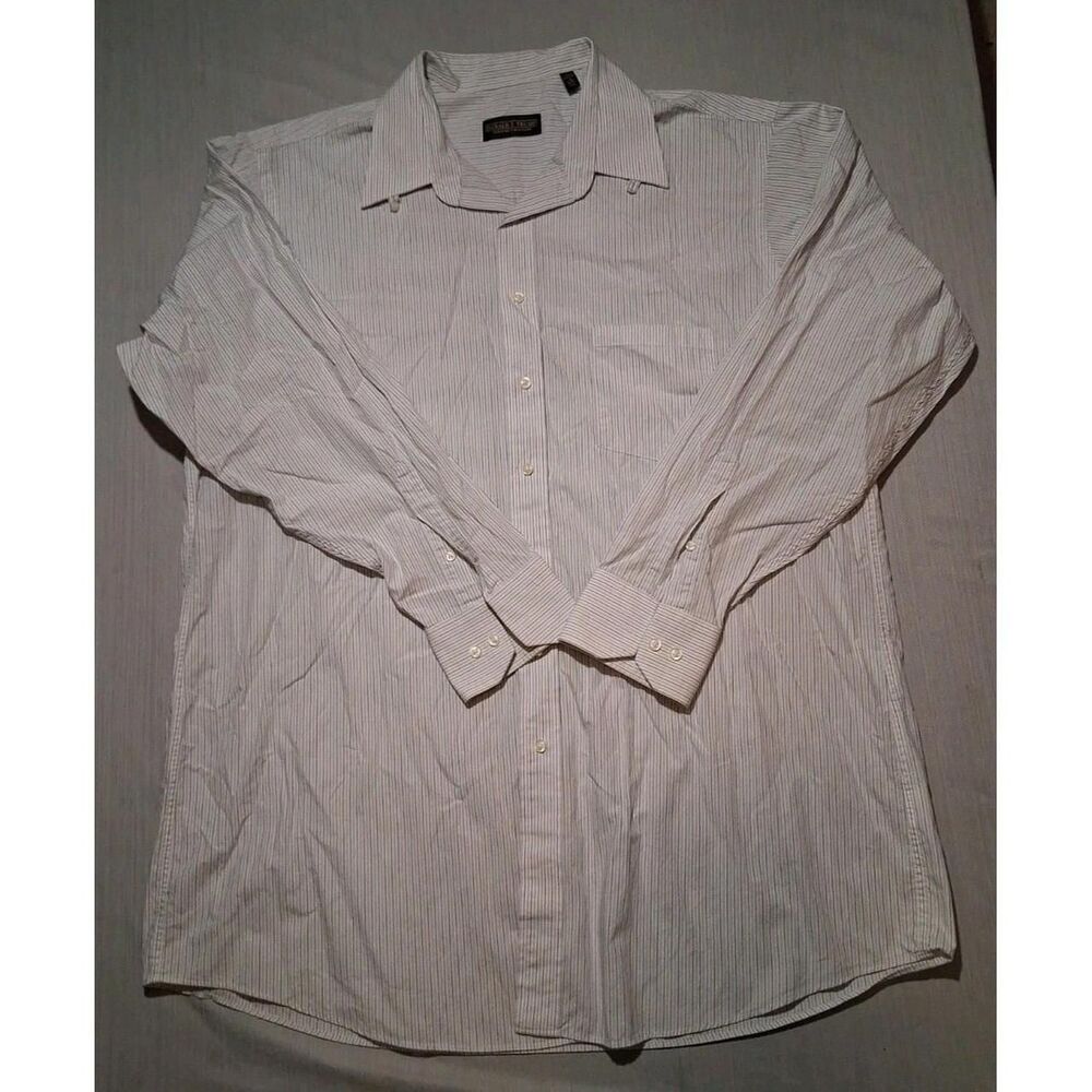 Donald Trump Men's 18- 36/37 Blue Striped Shirt